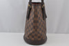 Authentic Louis Vuitton Damier Marais Bucket Shoulder Tote Bag N42240 LV 2164J
