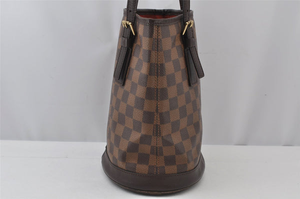 Authentic Louis Vuitton Damier Marais Bucket Shoulder Tote Bag N42240 LV 2164J