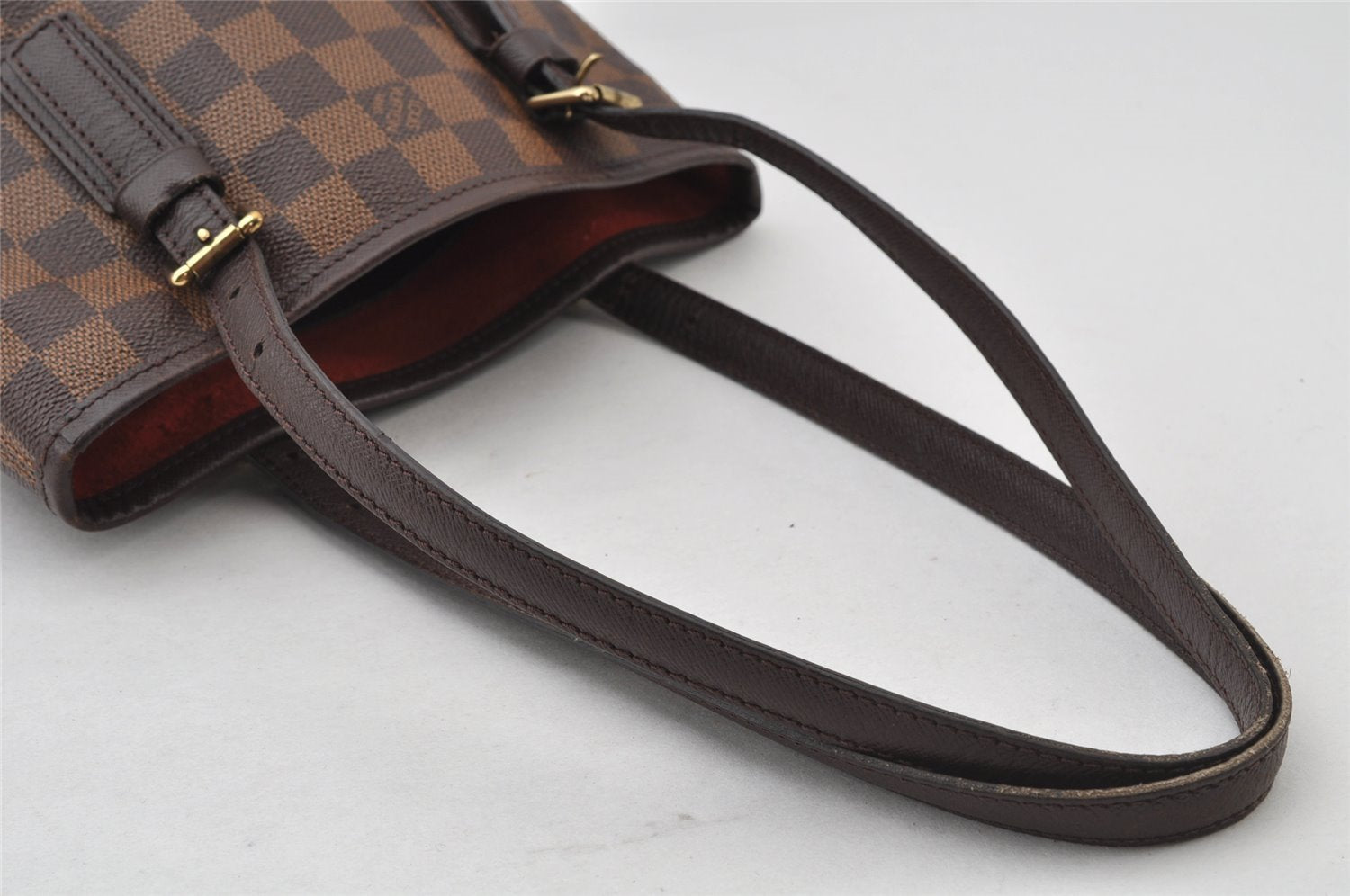 Authentic Louis Vuitton Damier Marais Bucket Shoulder Tote Bag N42240 LV 2164J