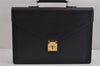 Auth Louis Vuitton Epi Serviette Ambassadeur Briefcase Black M54412 LV 2165J