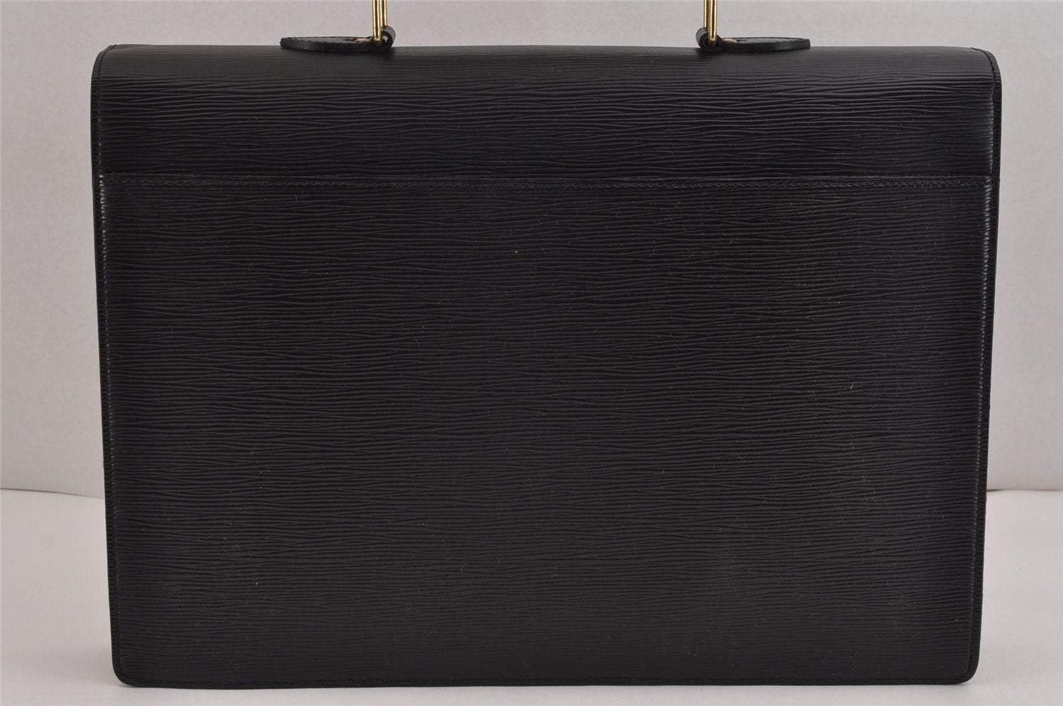 Auth Louis Vuitton Epi Serviette Ambassadeur Briefcase Black M54412 LV 2165J