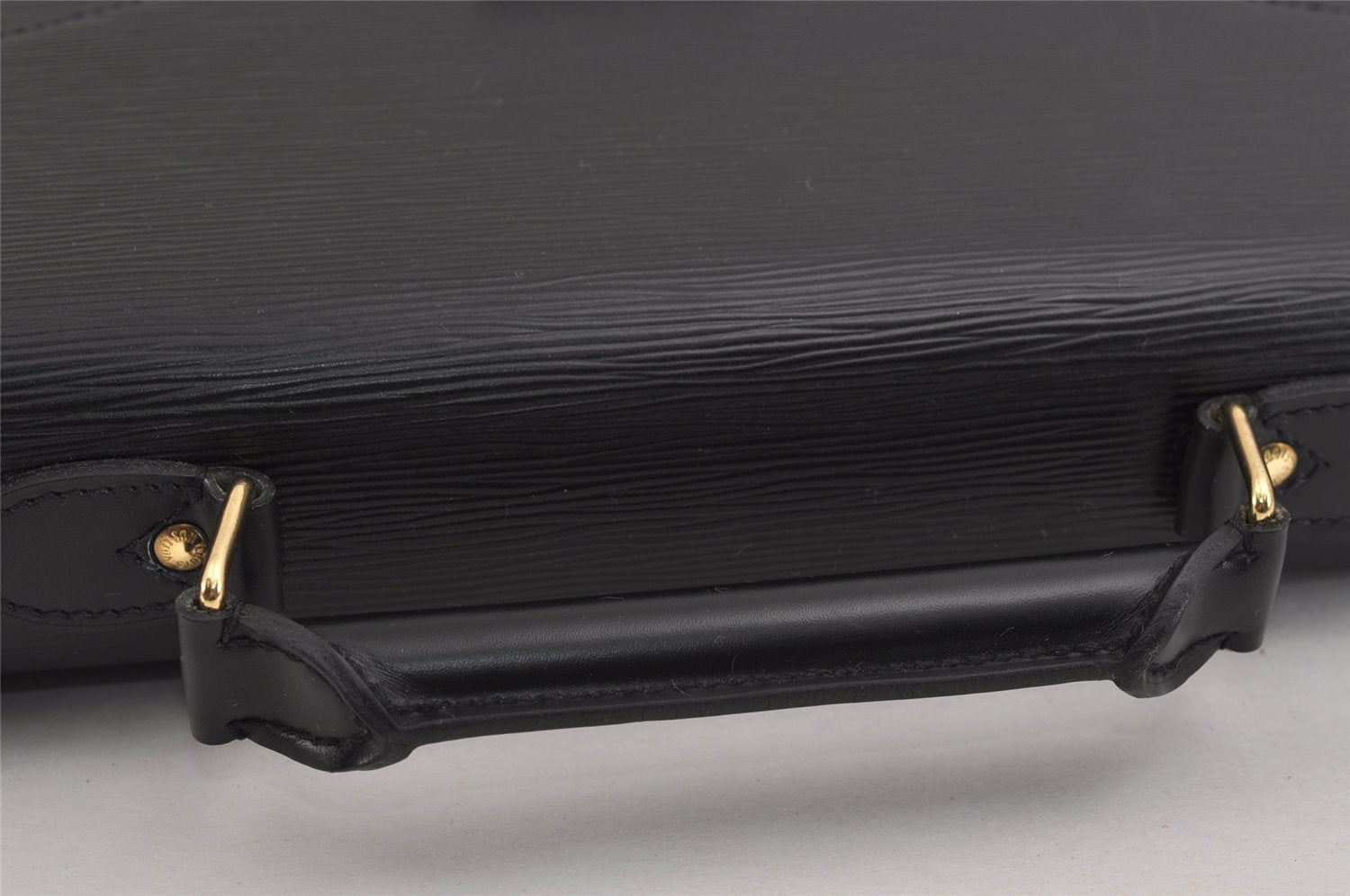 Auth Louis Vuitton Epi Serviette Ambassadeur Briefcase Black M54412 LV 2165J