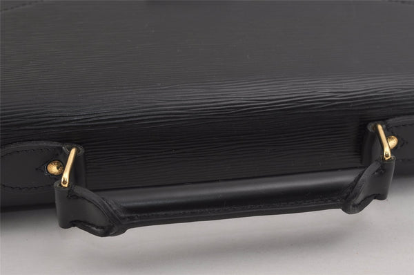 Auth Louis Vuitton Epi Serviette Ambassadeur Briefcase Black M54412 LV 2165J
