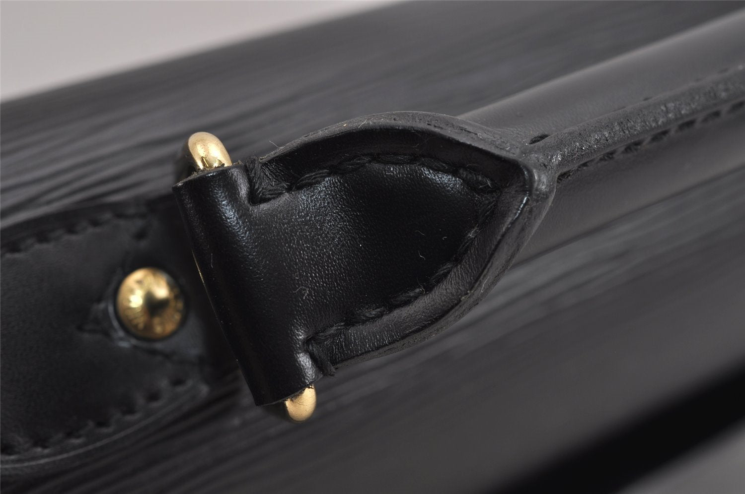 Auth Louis Vuitton Epi Serviette Ambassadeur Briefcase Black M54412 LV 2165J