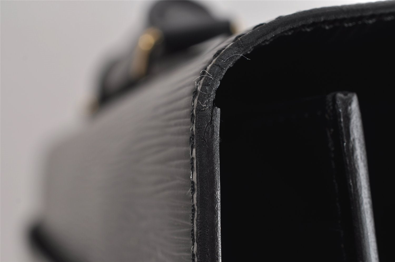 Auth Louis Vuitton Epi Serviette Ambassadeur Briefcase Black M54412 LV 2165J