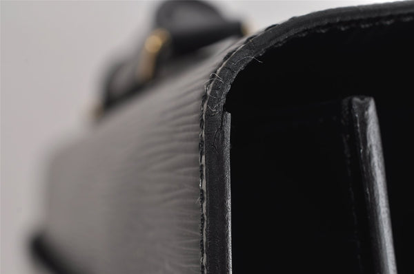 Auth Louis Vuitton Epi Serviette Ambassadeur Briefcase Black M54412 LV 2165J
