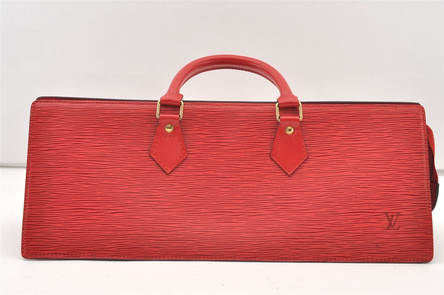 Authentic Louis Vuitton Epi Sac Triangle Hand Bag Red M52097 LV 2167J