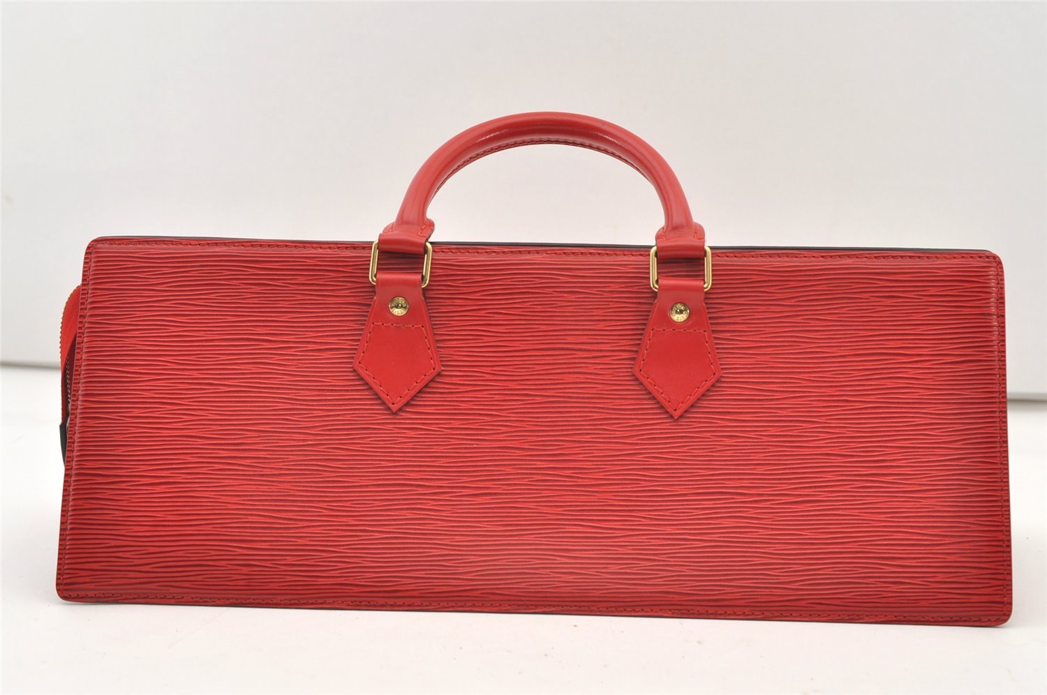 Authentic Louis Vuitton Epi Sac Triangle Hand Bag Red M52097 LV 2167J