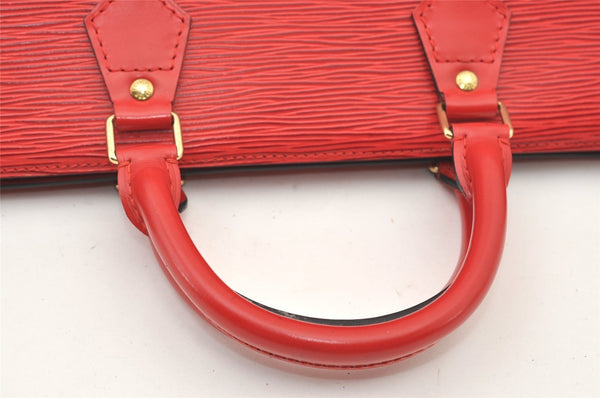 Authentic Louis Vuitton Epi Sac Triangle Hand Bag Red M52097 LV 2167J