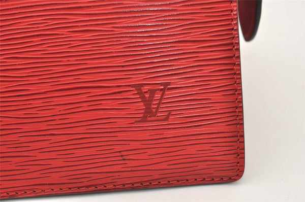 Authentic Louis Vuitton Epi Sac Triangle Hand Bag Red M52097 LV 2167J