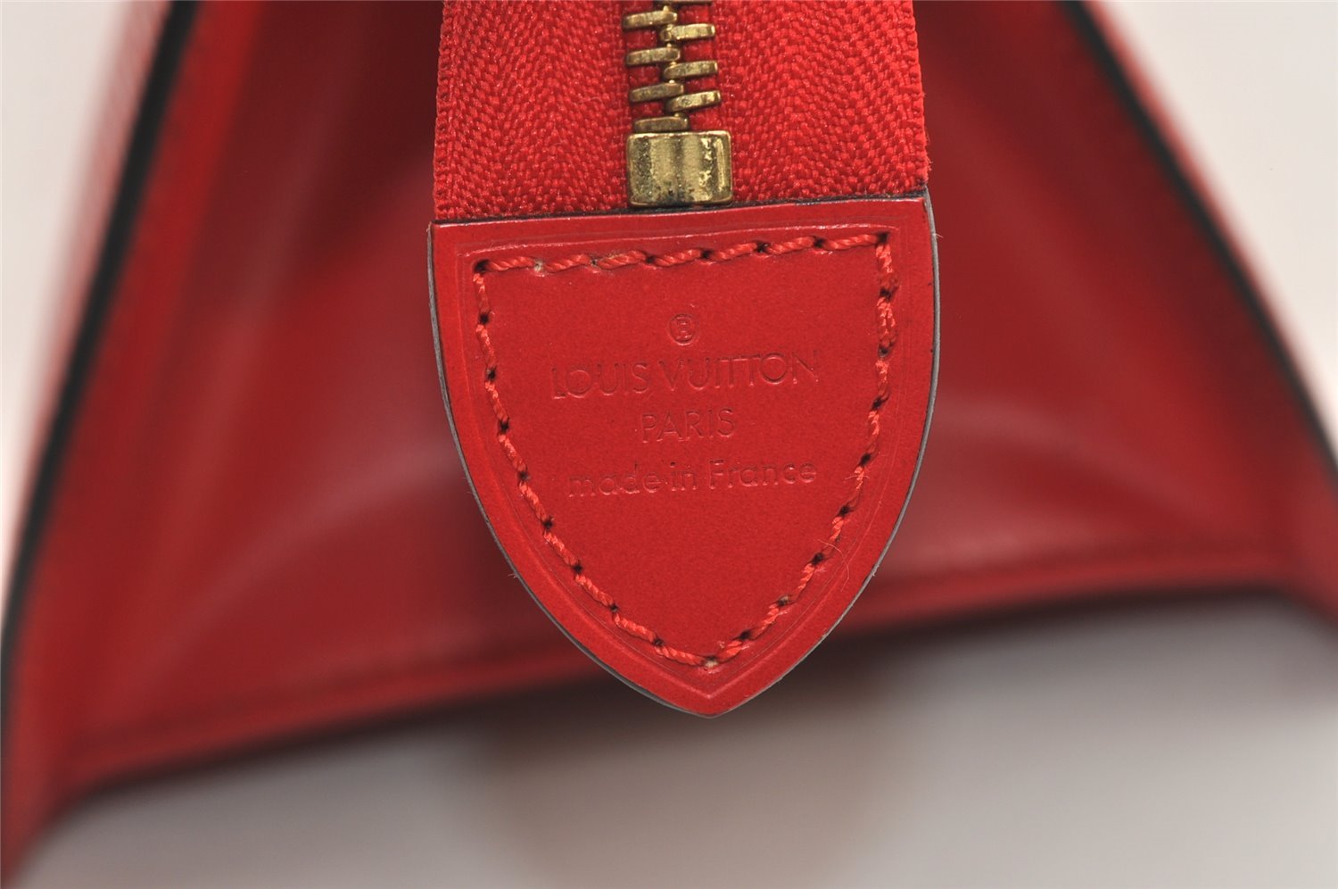 Authentic Louis Vuitton Epi Sac Triangle Hand Bag Red M52097 LV 2167J