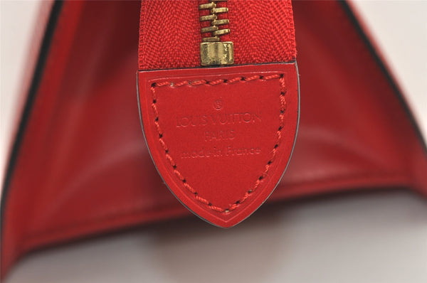 Authentic Louis Vuitton Epi Sac Triangle Hand Bag Red M52097 LV 2167J