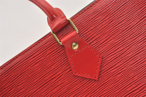 Authentic Louis Vuitton Epi Sac Triangle Hand Bag Red M52097 LV 2167J