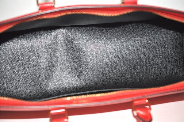 Authentic Louis Vuitton Epi Sac Triangle Hand Bag Red M52097 LV 2167J