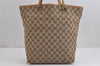 Authentic GUCCI Vintage Shoulder Tote Bag GG Canvas Leather 0021098 Brown 2171J