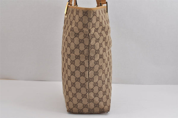 Authentic GUCCI Vintage Shoulder Tote Bag GG Canvas Leather 0021098 Brown 2171J