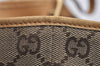 Authentic GUCCI Vintage Shoulder Tote Bag GG Canvas Leather 0021098 Brown 2171J