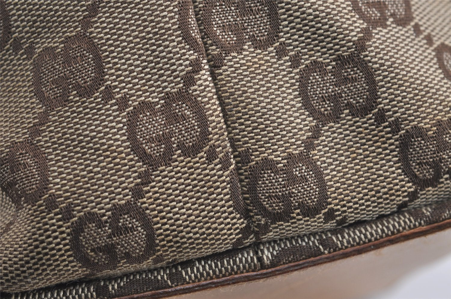 Authentic GUCCI Vintage Shoulder Tote Bag GG Canvas Leather 0021098 Brown 2171J