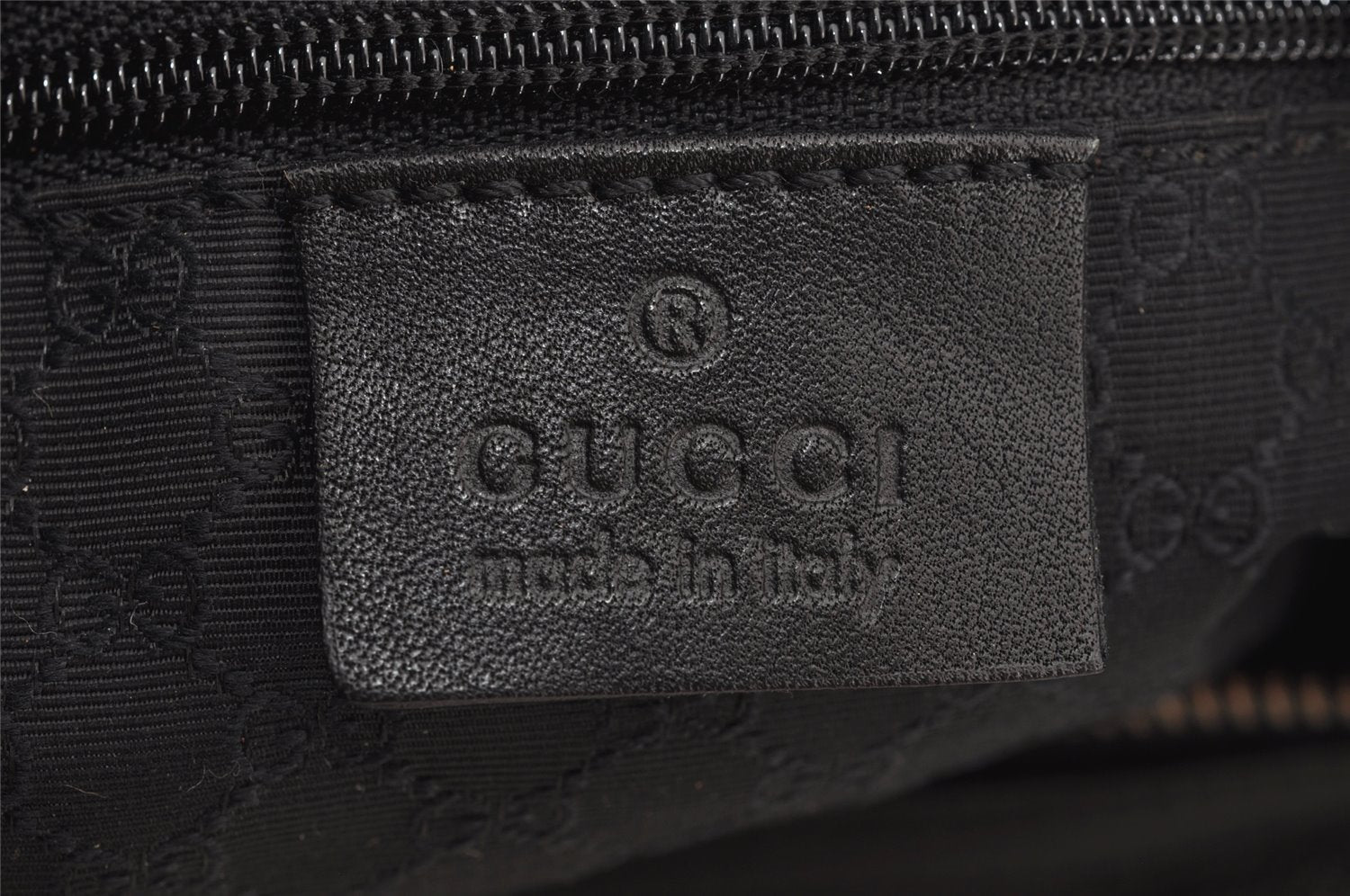 Authentic GUCCI Web Sherry Line Shoulder Bag Canvas Leather 01234 Black 2172I