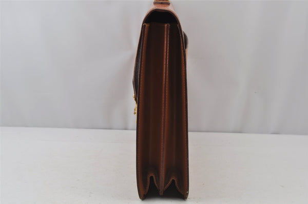 Authentic Louis Vuitton Epi Serviette Conseiller Briefcase Brown M54428 LV 2172J