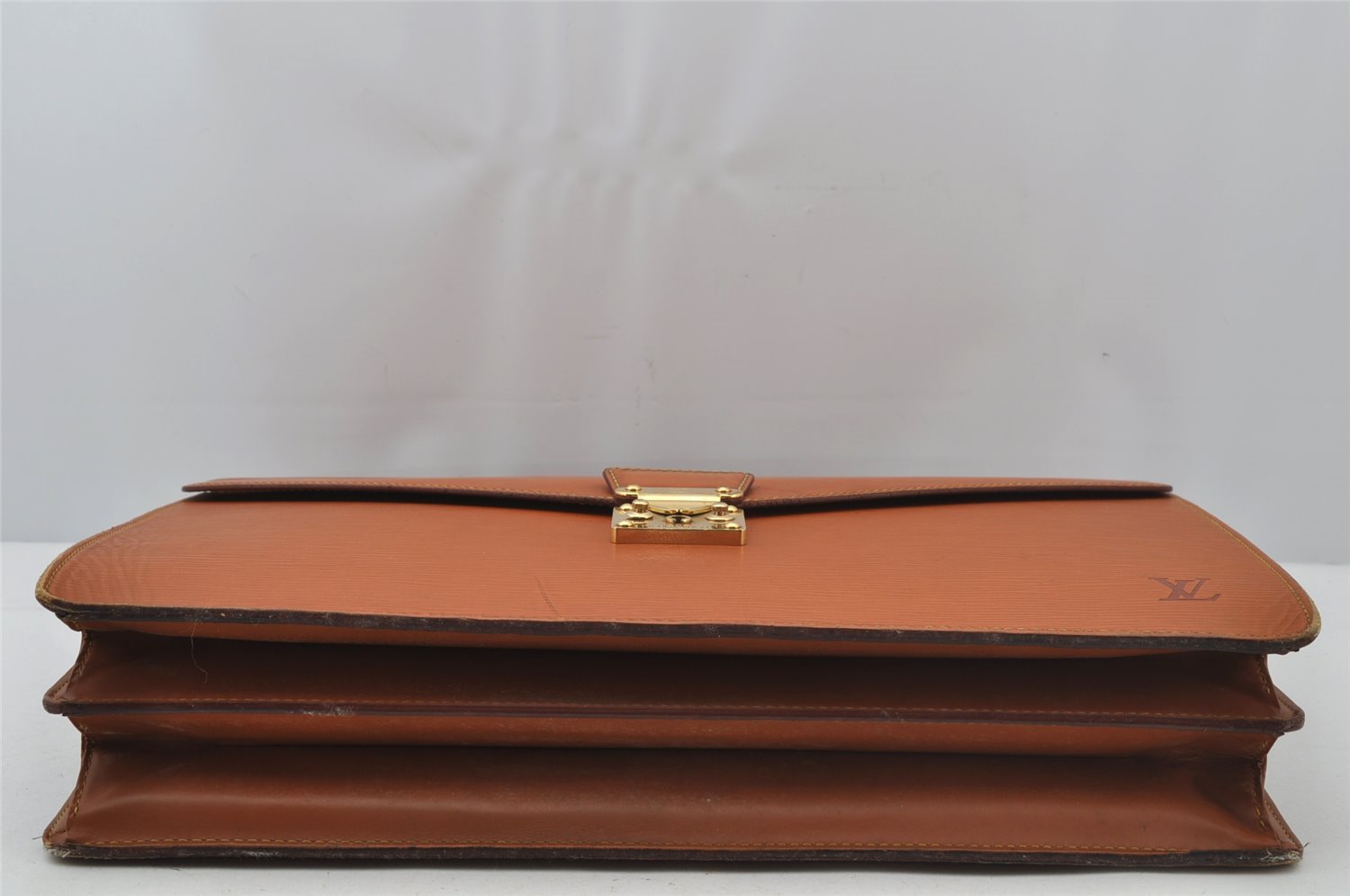 Authentic Louis Vuitton Epi Serviette Conseiller Briefcase Brown M54428 LV 2172J