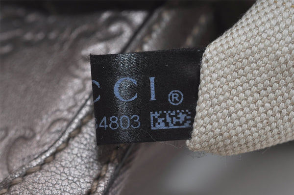 Authentic GUCCI Guccissima Twins GG Leather Shoulder Bag 232962 Purple 2173I