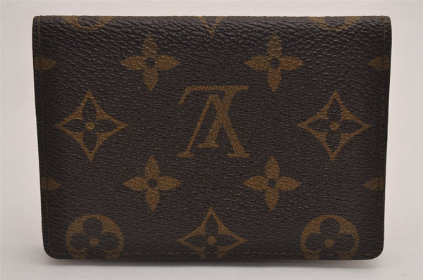 Authentic Louis Vuitton Monogram Porte 2 Cartes Vertical M60533 Pass Case 2174J