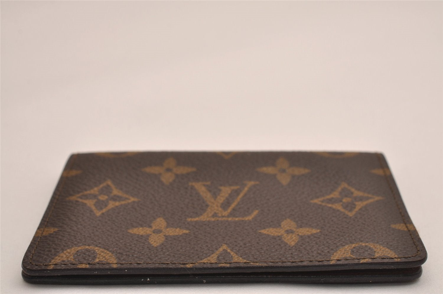 Authentic Louis Vuitton Monogram Porte 2 Cartes Vertical M60533 Pass Case 2174J