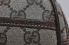 Authentic GUCCI Vintage Clutch Hand Bag Purse GG PVC Leather Brown 2175I
