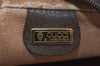 Authentic GUCCI Vintage Clutch Hand Bag Purse GG PVC Leather Brown 2175I