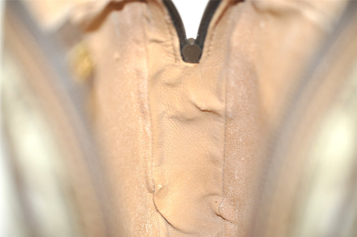 Authentic GUCCI Vintage Clutch Hand Bag Purse GG PVC Leather Brown 2175I