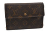 Authentic Louis Vuitton Monogram Porte Tresor Etui Papier Wallet M61202 LV 2175J