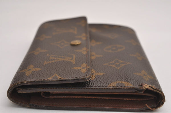 Authentic Louis Vuitton Monogram Porte Tresor Etui Papier Wallet M61202 LV 2175J