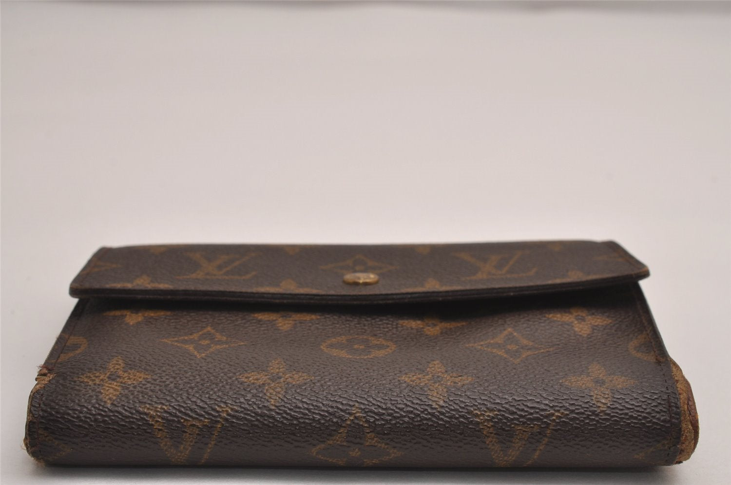 Authentic Louis Vuitton Monogram Porte Tresor Etui Papier Wallet M61202 LV 2175J