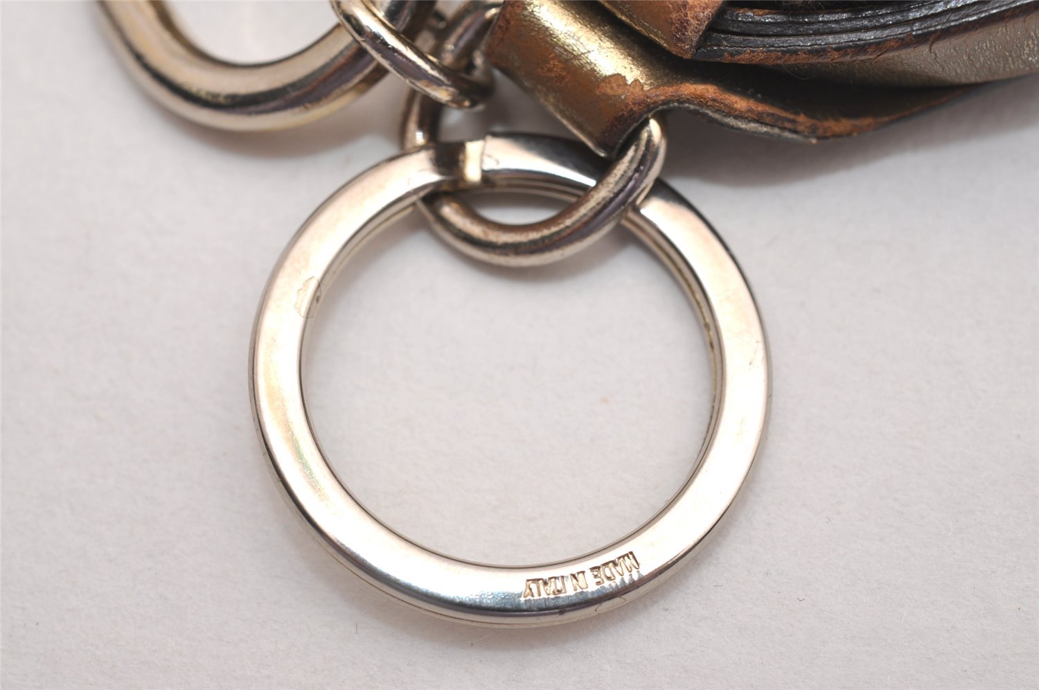 Authentic GUCCI Ribbon Gucciori Poodle Dog Bag Charm GG PVC Fur Brown 2177J