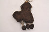 Authentic GUCCI Ribbon Gucciori Poodle Dog Bag Charm GG PVC Fur Brown 2177J