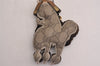 Authentic GUCCI Ribbon Gucciori Poodle Dog Bag Charm GG PVC Fur Brown 2177J