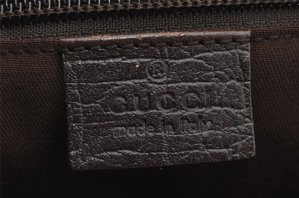 Authentic GUCCI Vintage Shoulder Tote Bag GG PVC Leather 141624 Brown 2178I