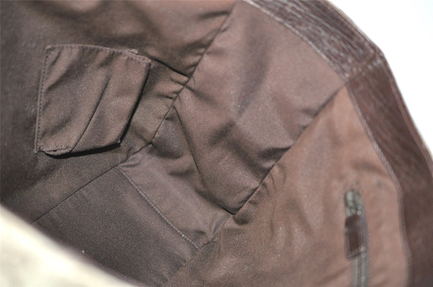 Authentic GUCCI Vintage Shoulder Tote Bag GG PVC Leather 141624 Brown 2178I