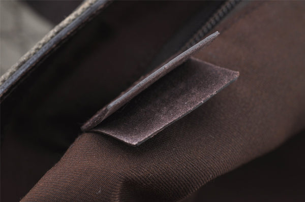 Authentic GUCCI Vintage Shoulder Tote Bag GG PVC Leather 141624 Brown 2178I