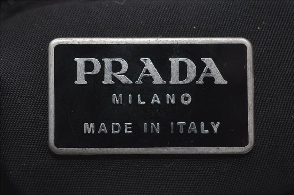 Authentic PRADA Vintage Nylon Tessuto Plastic Shoulder Bag Purse Black 2180I