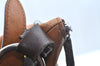 Authentic SOMES SADDLE Vintage Leather 2Way Shoulder Hand Bag Brown 2181J
