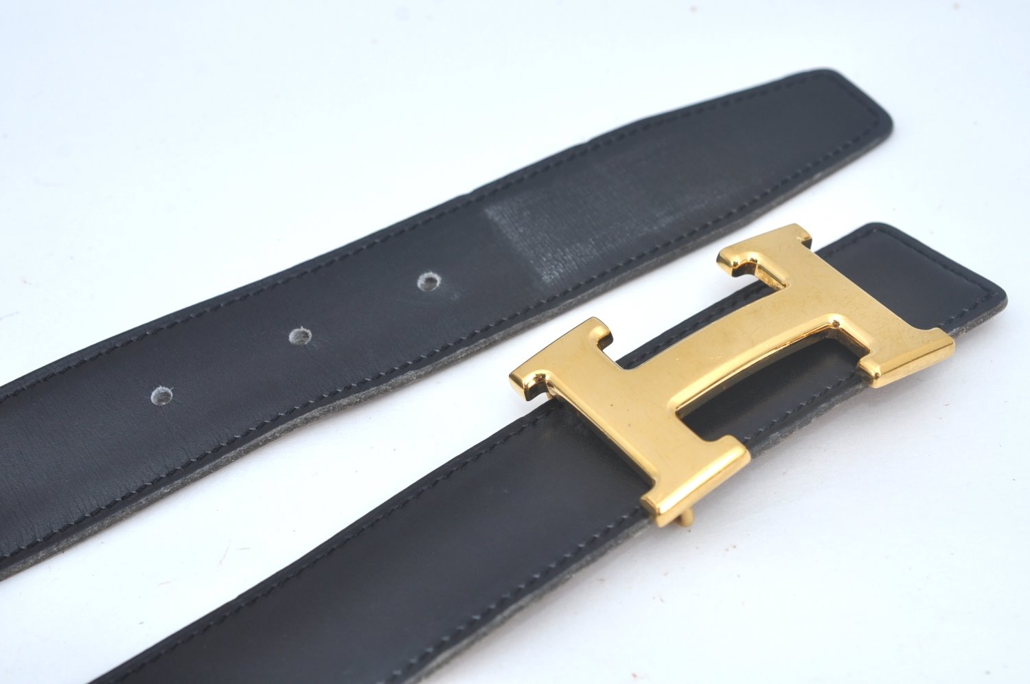 Authentic HERMES Constance Leather Belt Size 68cm 26.8