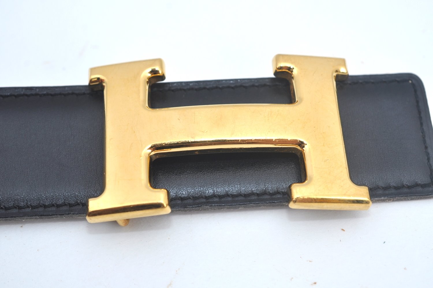 Authentic HERMES Constance Leather Belt Size 68cm 26.8