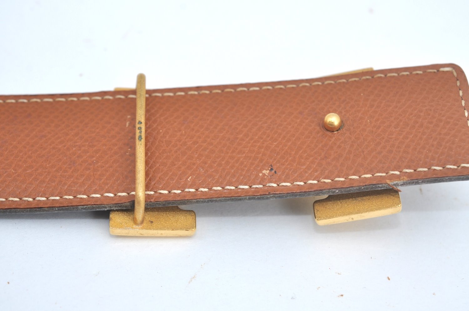 Authentic HERMES Constance Leather Belt Size 68cm 26.8