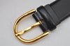 Authentic Dunhill Vintage Belt Leather Size 90cm 35.4inches Black 2185J