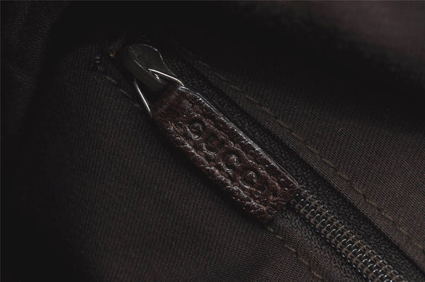 Authentic GUCCI Shoulder Hand Bag Purse GG Canvas Leather 115002 Brown 2186I