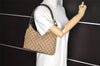 Authentic GUCCI Shoulder Hand Bag Purse GG Canvas Leather 115002 Brown 2186I