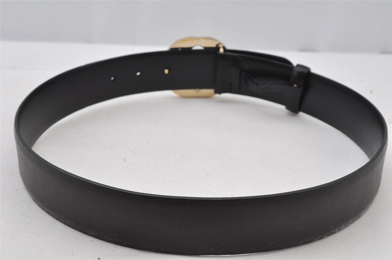 Authentic GUCCI Interlocking G Belt Leather 30.5-32.5