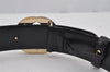 Authentic GUCCI Interlocking G Belt Leather 30.5-32.5" 132203 Black 2186J